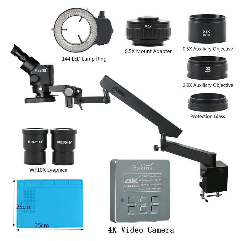 3,5X 90XArticulating Arm Säule – Simul-Focal Industrial Microscope 4K Hdmi Bewertung und Preis