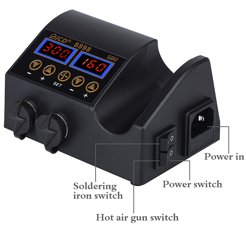 JCD 8898-16 750W 2-in-1 LCD Di – 2 In 1 Soldering Rework Station 750W Bewertung und Preis